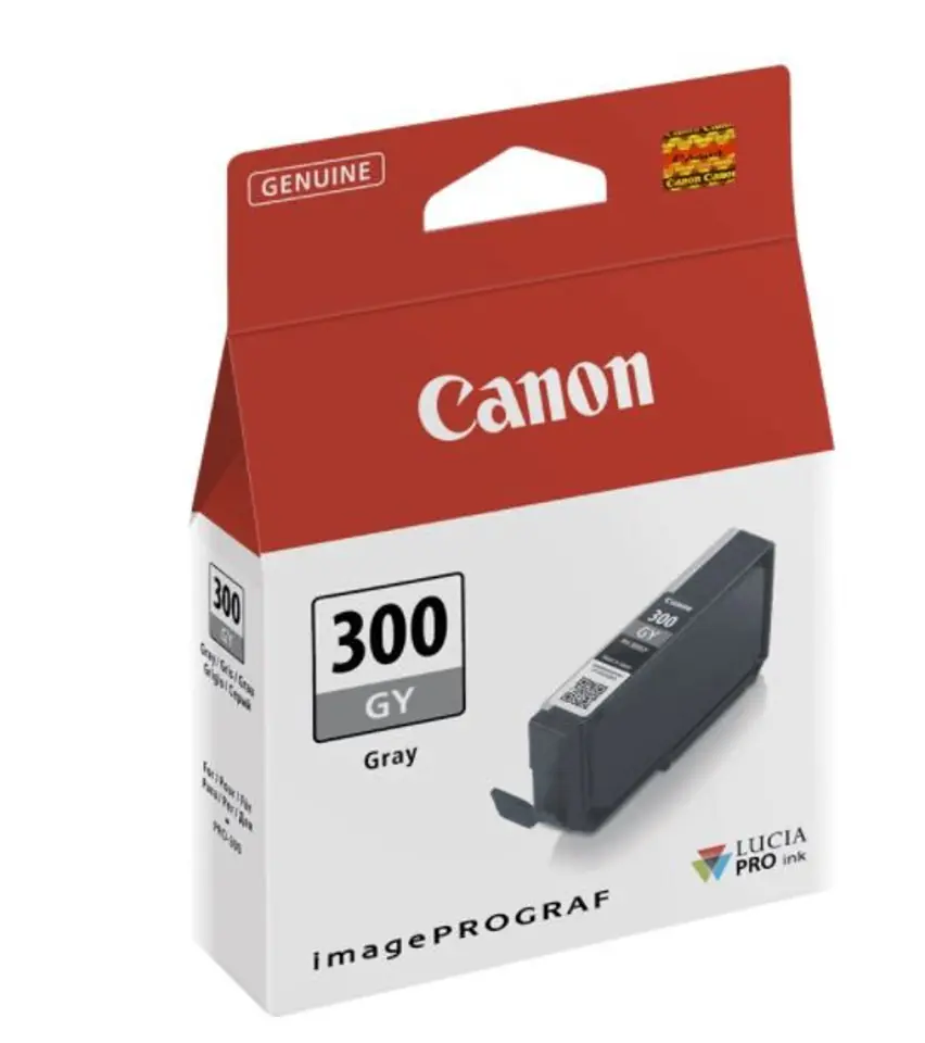 ⁨Canon oryginalny ink / tusz PFI300GY, grey, 14,4ml, 4200C001, Canon imagePROGRAF PRO-300⁩ w sklepie Wasserman.eu