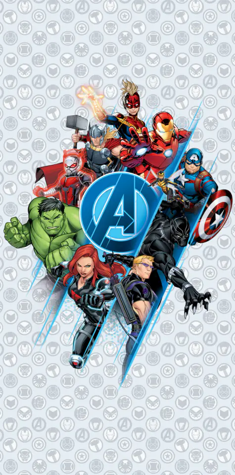 ⁨Ręcznik bawełniany 70x140 Avengers white⁩ w sklepie Wasserman.eu