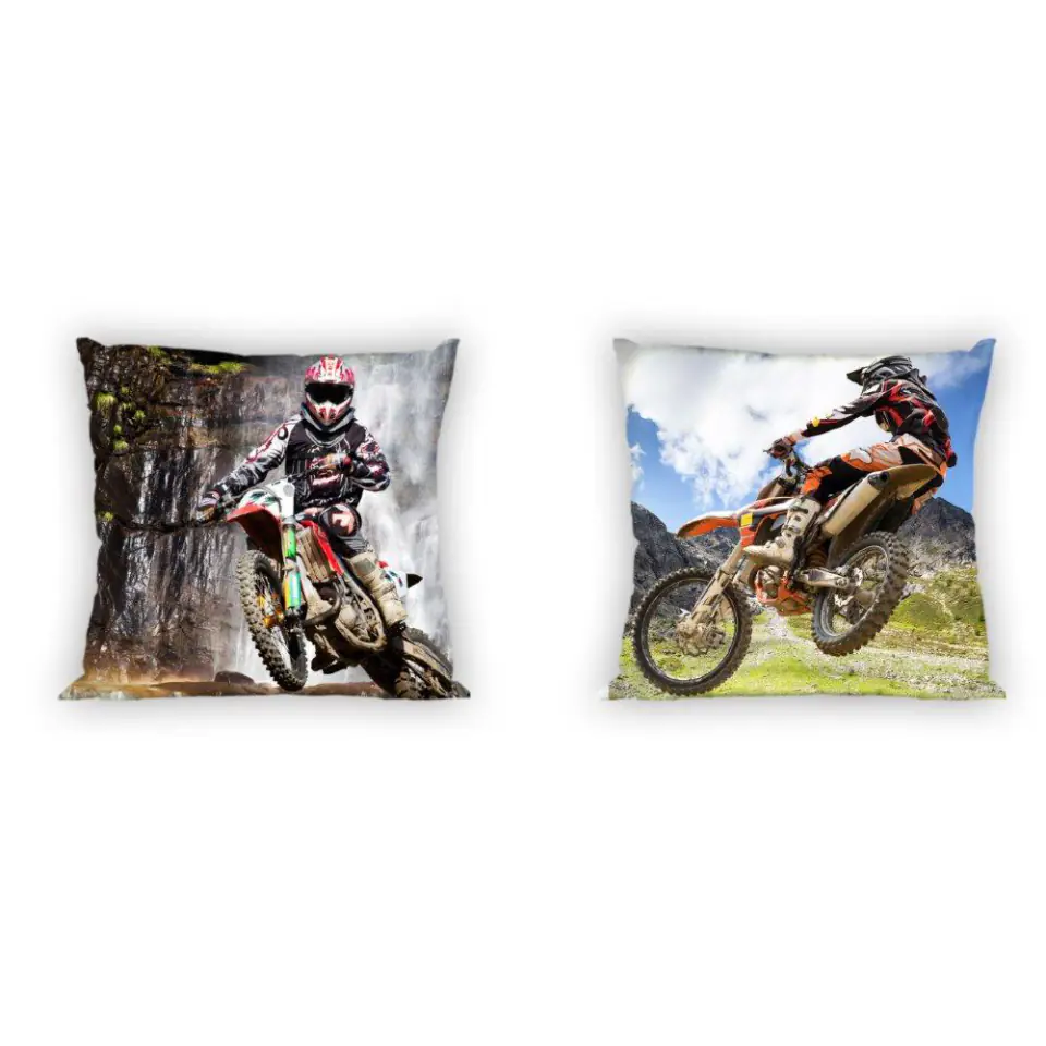 ⁨Poszewka bawełniana 40x40 Moto Cross⁩ w sklepie Wasserman.eu