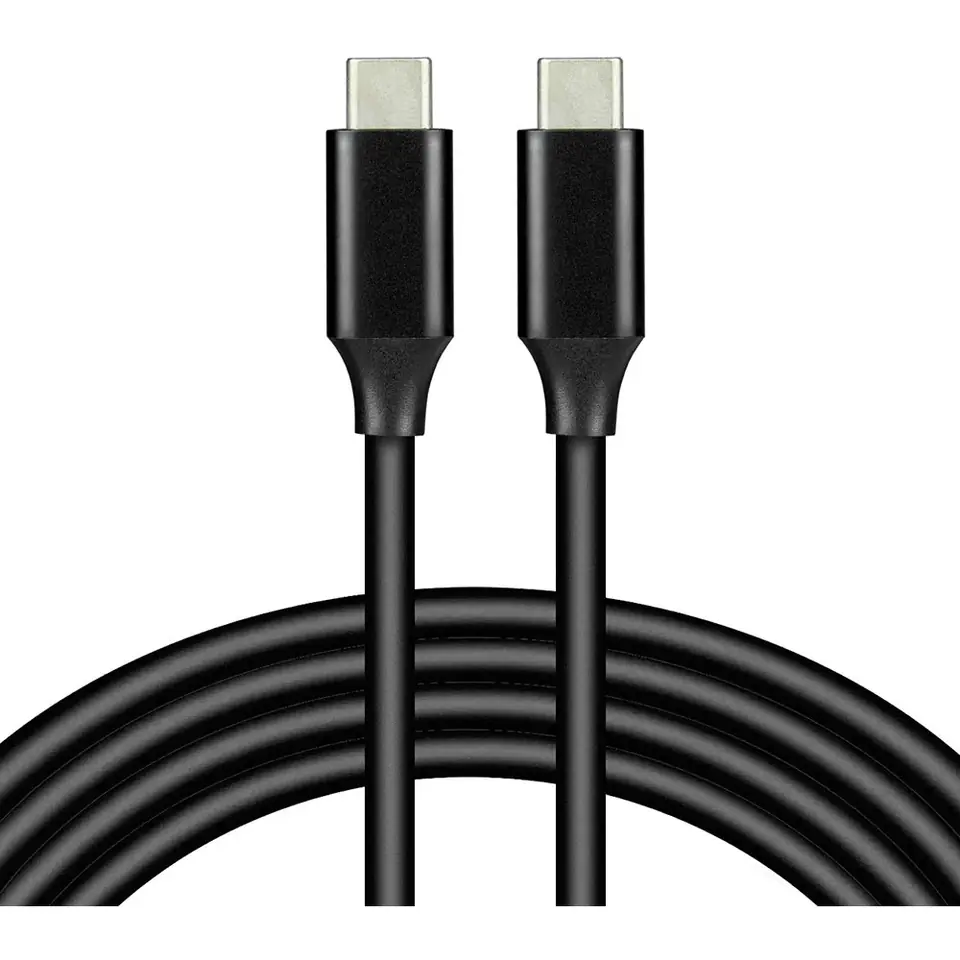 ⁨Kabel USB-C -> USB-C 1m 5A 100W 10Gbps czarny EVERACTIVE (CBS-1CCD)⁩ w sklepie Wasserman.eu