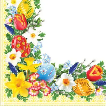 ⁨Serwetki Wielkanocne do koszyczka 33x33cm papierowe 20 sztuk na stół WN-033 AHA⁩ w sklepie Wasserman.eu