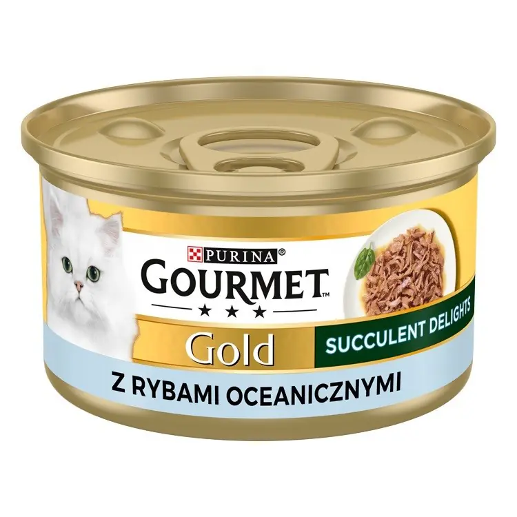 ⁨PURINA Gourmet Gold Succulent Delights Ocean fish - wet cat food - 85g⁩ at Wasserman.eu