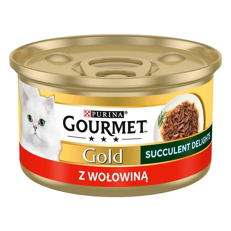 ⁨PURINA Gourmet Gold Succulent Delights Wołowina - mokra karma dla kota - 85 g⁩ w sklepie Wasserman.eu