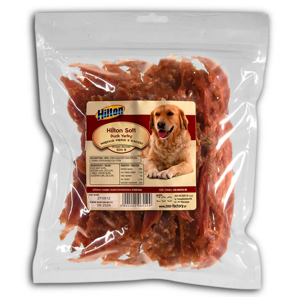 ⁨HILTON Soft Duck Jerky - Dog treat - 500 g⁩ at Wasserman.eu