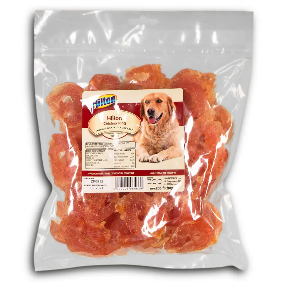 ⁨HILTON Soft Chicken Ring - Dog treat - 500 g⁩ at Wasserman.eu