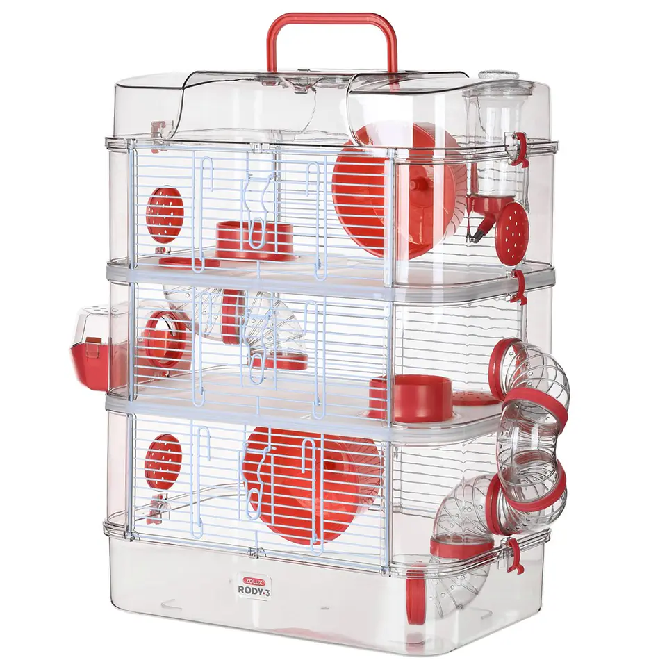 ⁨ZOLUX Rody3 Trio - rodent cage - red⁩ at Wasserman.eu