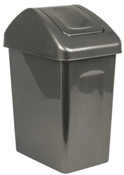 ⁨Segregation trash can with hinged lid Bio 10l anthracite⁩ at Wasserman.eu