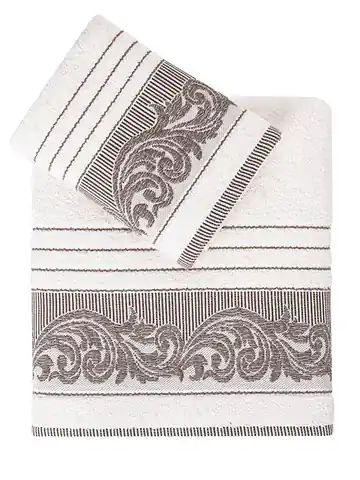 ⁨Ręcznik bawełniany frotte MERVAN/3735/cream 50x90+70x140 kpl.⁩ w sklepie Wasserman.eu
