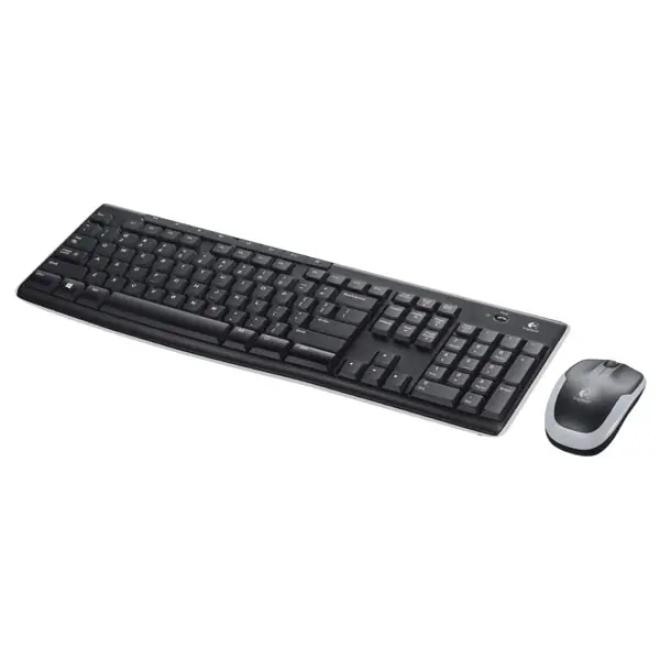 ⁨Logitech MK270, zestaw klawiatura z bezprzewodową myszą laserową, AAA, CZ/SK, multimedialny, 2.4 [GHz], bezprzewodowa, czarna⁩ w sklepie Wasserman.eu