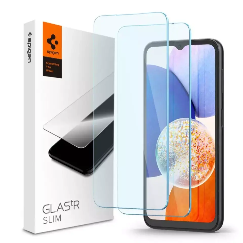 ⁨Szkło hartowane Spigen Glas.tR Slim 2-pack do Samsung Galaxy A14 5G Clear⁩ w sklepie Wasserman.eu