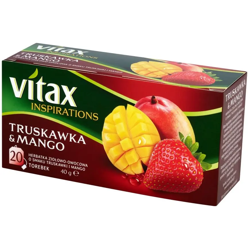 ⁨Herbata VITAX INSPIRATIONS (20 torebek) 40g Truskawka & Mango⁩ w sklepie Wasserman.eu