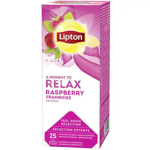 ⁨Herbata LIPTON RELAX (25 kopert *2,5g) 62,5g owocowa - Malina⁩ w sklepie Wasserman.eu