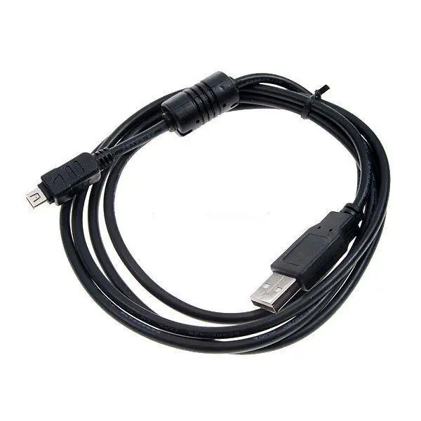 ⁨Logo USB kabel (2.0), USB A M - 12-pin M, 1.8m, czarny, blistr, OLYMPUS⁩ w sklepie Wasserman.eu