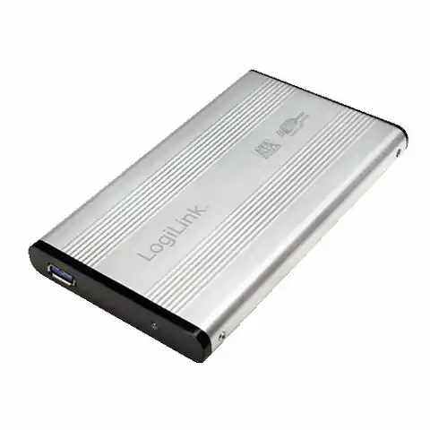 ⁨External HardDisk enclosure 2,5 Inch S-ATA USB 3.0 Alu, Silver⁩ at Wasserman.eu