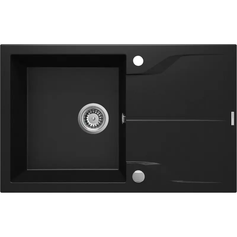 1-BOWL GRANITE SINK WITH DRAINER DEANTE BLACK NERO MAT ANDANTE at Wasserman.eu