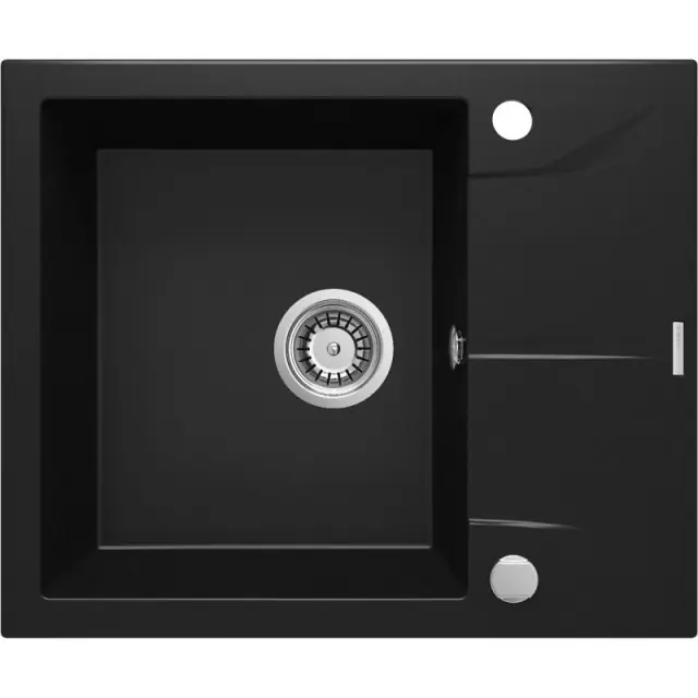1-BOWL GRANITE SINK WITH DRAINER DEANTE BLACK NERO MAT ANDANTE at Wasserman.eu