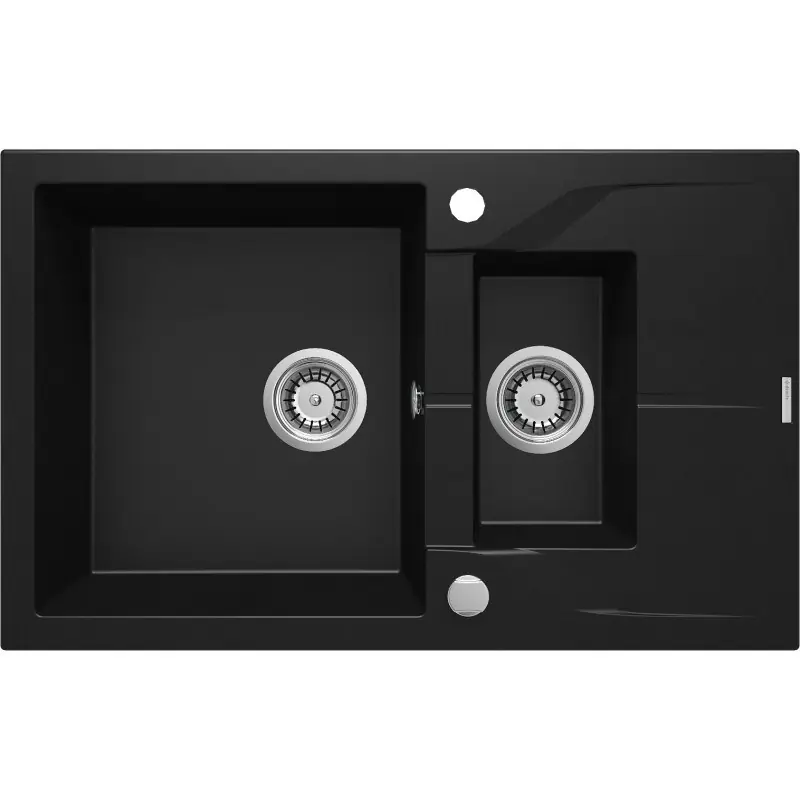 1-BOWL GRANITE SINK WITH DRAINER DEANTE BLACK NERO MAT ANDANTE at Wasserman.eu