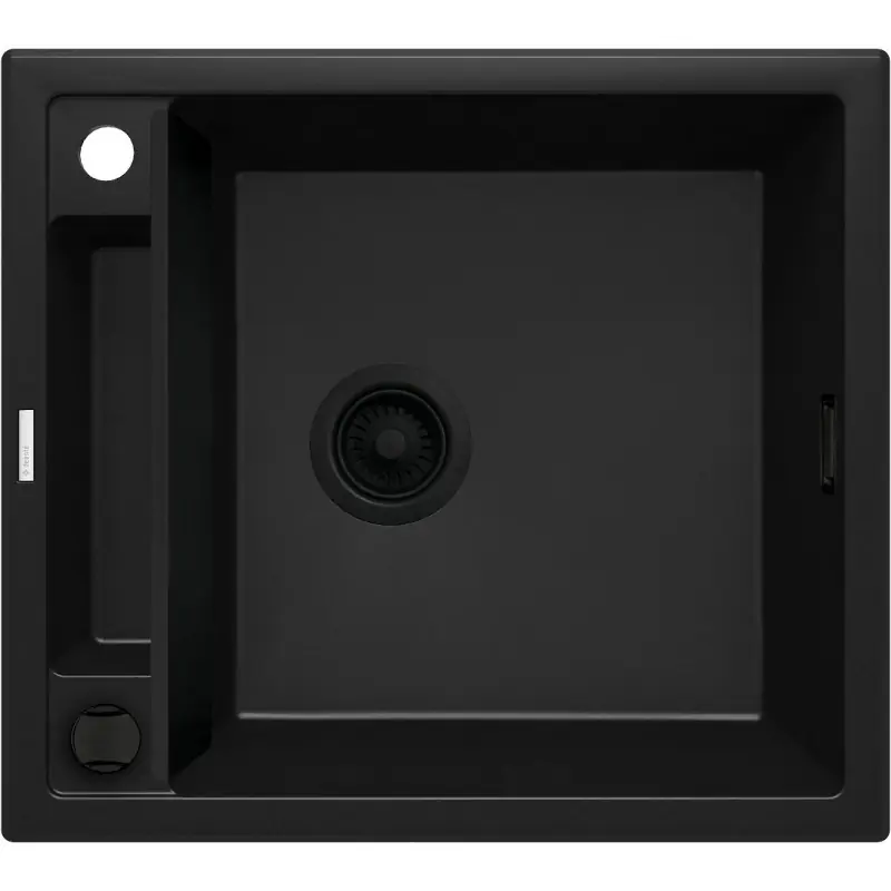 ⁨Zlewozmywak granitowy magnetyczny 1-komorowy DEANTE czarny nero mat MAGNETIC⁩ w sklepie Wasserman.eu