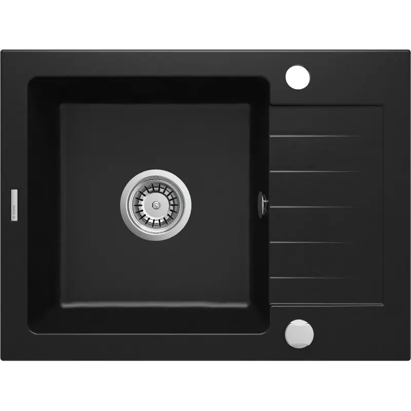 1-BOWL GRANITE SINK WITH DRAINER DEANTE BLACK ZORBA at Wasserman.eu