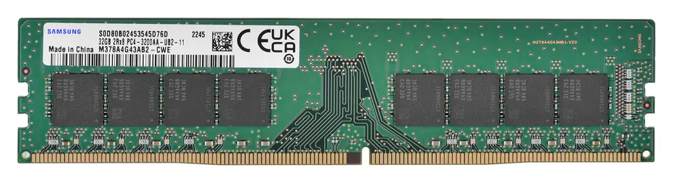 ⁨Samsung UDIMM non-ECC 32GB DDR4 2Rx8 3200MHz PC4-25600 M378A4G43AB2-CWE⁩ w sklepie Wasserman.eu