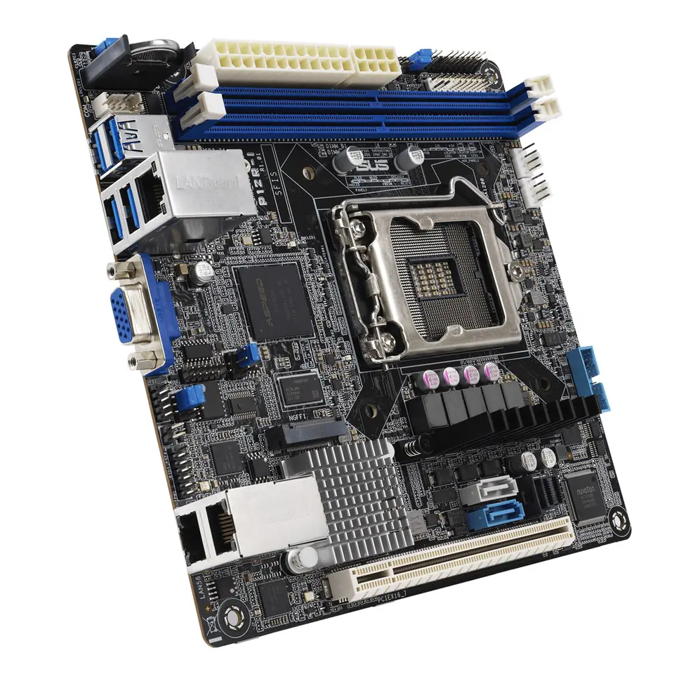 ⁨Płyta Serwerowa ASUS P12R-I/ASMB10 LGA-1200, C252,2DIMM, 1*PCIe x1slot, 6*SATA ports, 2*M2, 2 x Intel® I210AT + 1 x Mgmt LAN, ASMB10, MiniITX⁩ w sklepie Wasserman.eu