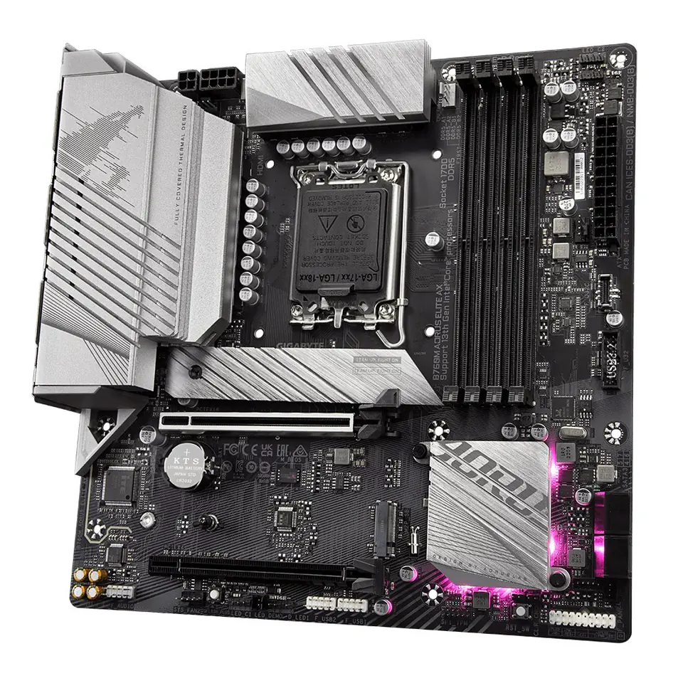 ⁨Gigabyte B760M AORUS ELITE AX motherboard Intel B760 LGA 1700 micro ATX⁩ at Wasserman.eu