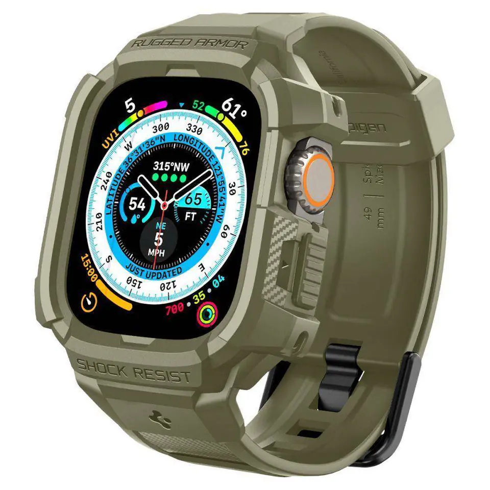 ⁨Pasek do APPLE WATCH ULTRA (49MM) Spigen Rugged Armor ”Pro” Vintage khaki⁩ w sklepie Wasserman.eu