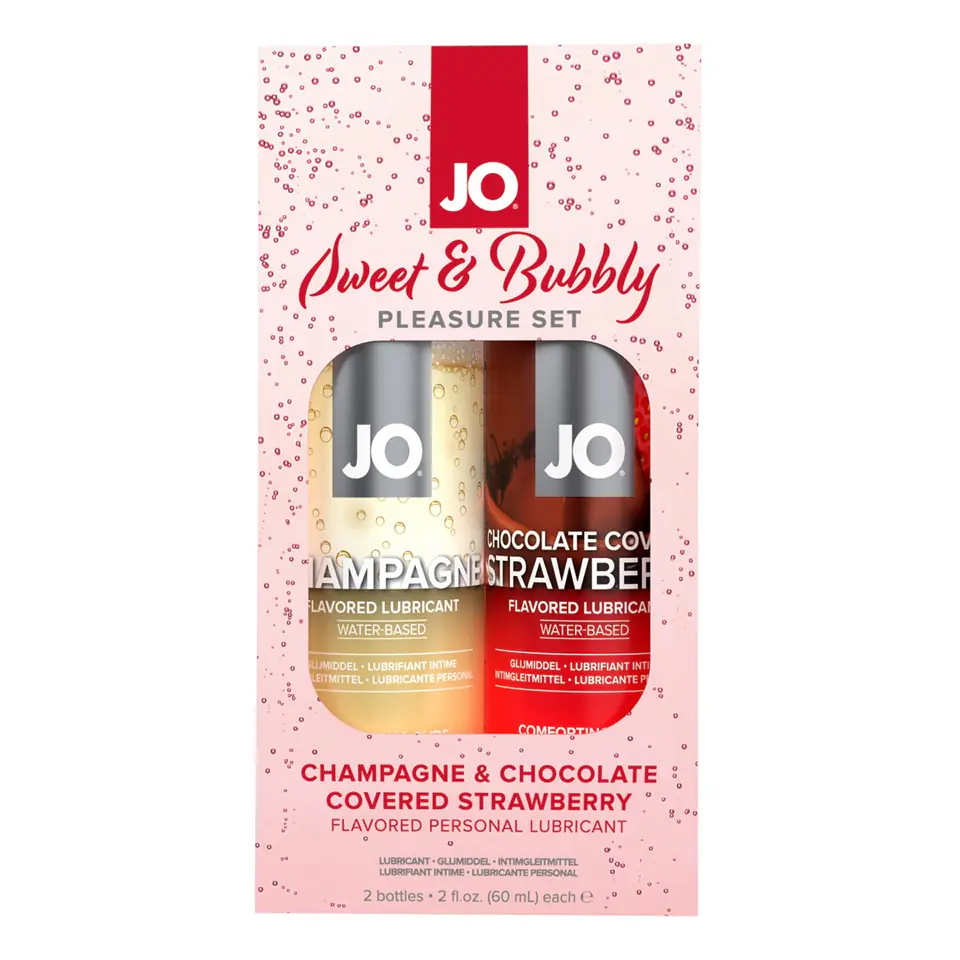 ⁨Lubrykant Sweet & Bubble Set Champagne Chocolate Covered Strawberry System Jo⁩ w sklepie Wasserman.eu