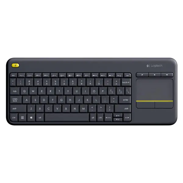 ⁨Logitech K400 Plus, klawiatura AA, CZ, multimedialny, 2.4 [GHz], bezprzewodowa, czarna⁩ w sklepie Wasserman.eu