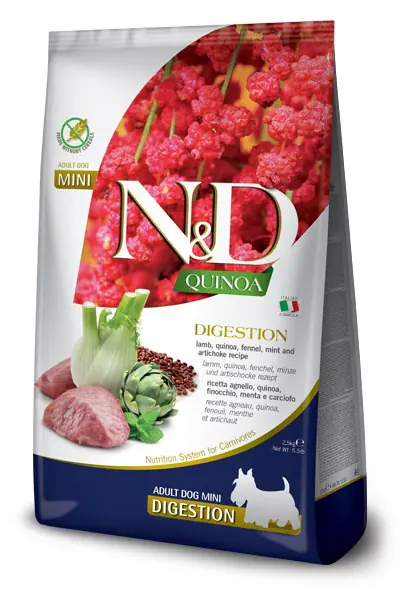 ⁨FARMINA N&D Quinoa Dog Digestion Adult Mini - sucha karma dla psa - 800 g⁩ w sklepie Wasserman.eu