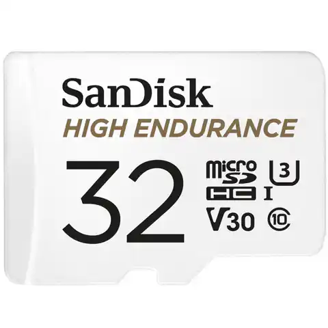 ⁨High Endurance microSDHC 32GB V30 z adapterem (rejestratory i monitoring)⁩ w sklepie Wasserman.eu