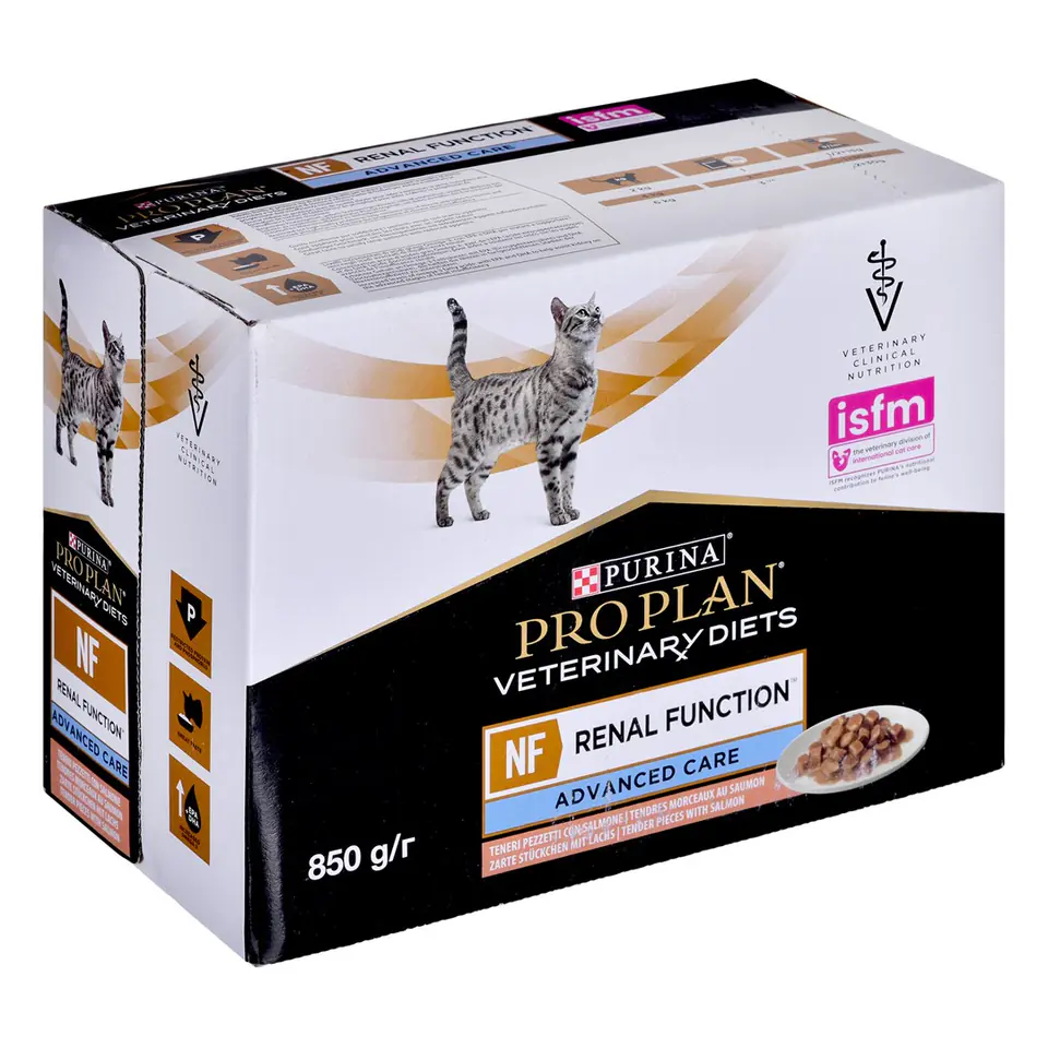 ⁨PURINA NF Renal Function Feline Salmon - wet cat food - 10x85g⁩ at Wasserman.eu