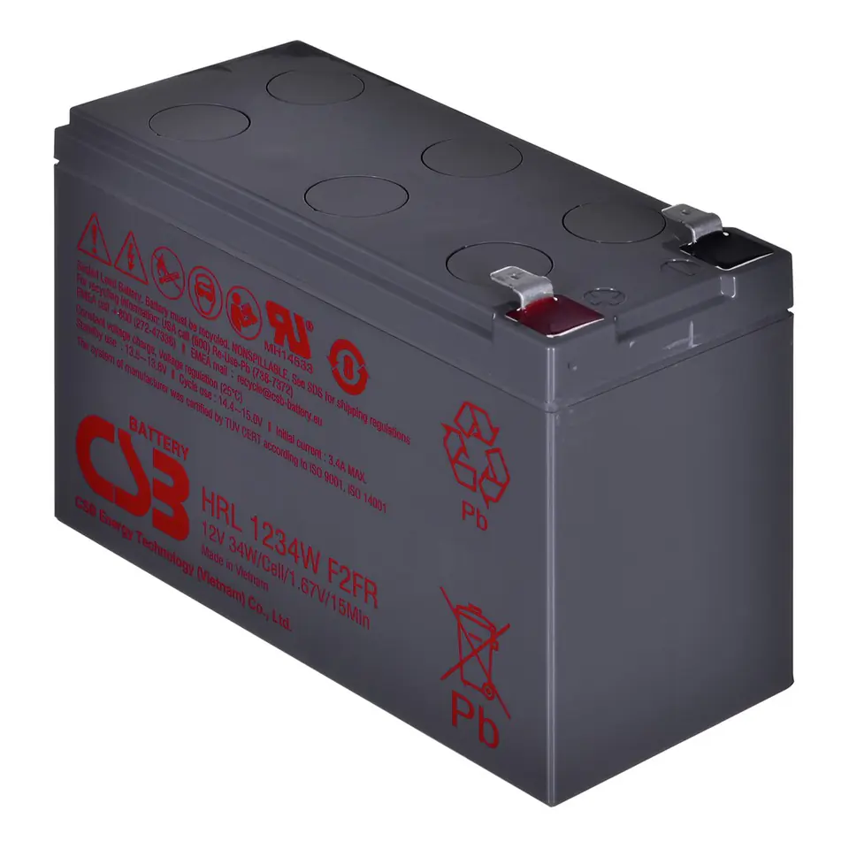 ⁨Battery CSB HRL1234WF2FR 12V 9Ah⁩ at Wasserman.eu