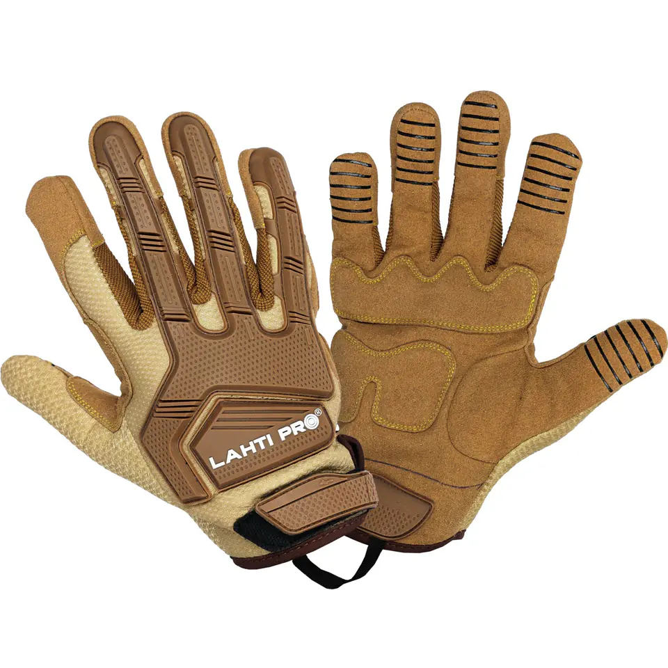 ⁨GLOVES MECHANIC TPR BROWN L281510P, CARD, "10", CE, LAHTI⁩ at Wasserman.eu