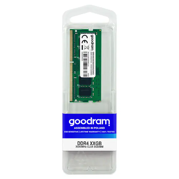 ⁨DRAM Goodram DDR4 SODIMM 16GB 2666MHz CL19 SR 1,2V⁩ w sklepie Wasserman.eu