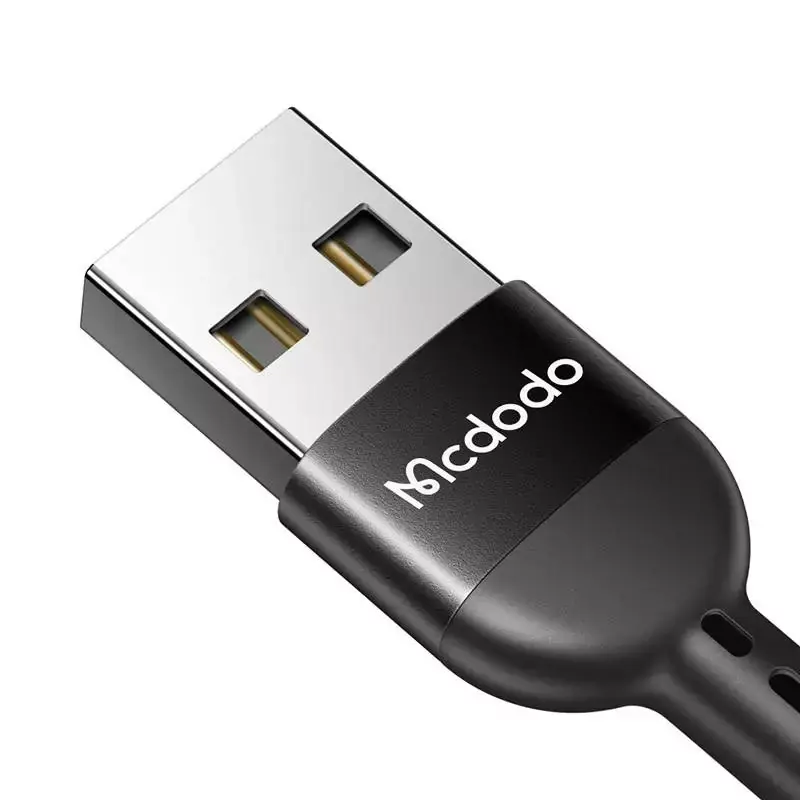 ⁨Kabel sprężynowy USB do USB-C Mcdodo Omega CA-6420 1.8m (czarny)⁩ w sklepie Wasserman.eu