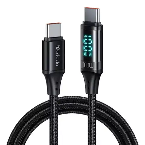 ⁨Kabel USB-C do USB-C Mcdodo CA-1100, 100W, 1.2m (czarny)⁩ w sklepie Wasserman.eu