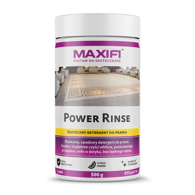 ⁨Maxifi Power Rinse E210 500g - proszek do prania ekstrakcyjnego tapicerki⁩ w sklepie Wasserman.eu