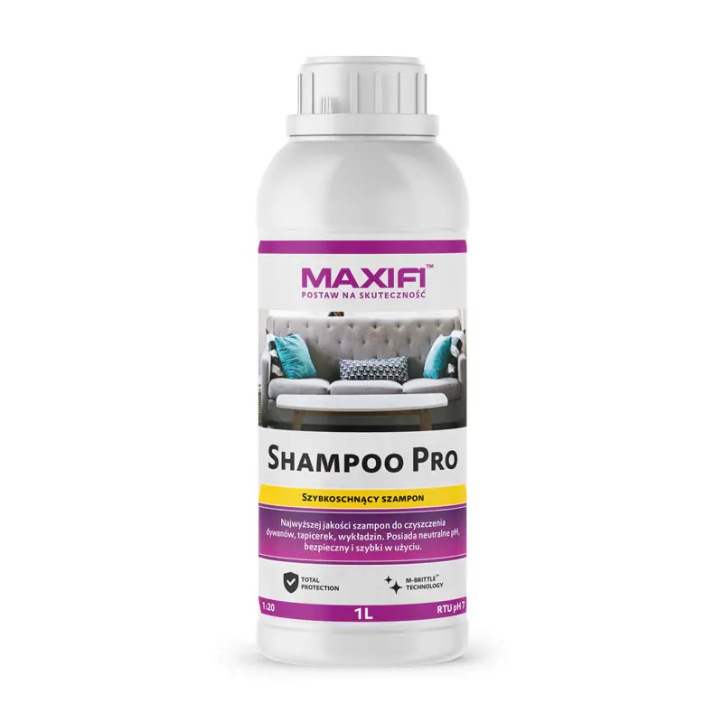 ⁨Maxifi Shampoo Pro B707 1L - szampon do prania tapicerki⁩ w sklepie Wasserman.eu