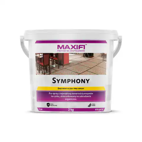 ⁨Maxifi Symphony P810 - pre-spray do usuwania zabrudzeń pochodzenia organicznego 2kg⁩ w sklepie Wasserman.eu