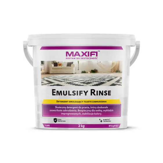 ⁨Maxifi Emulsify Rinse 2kg - detergent do prania ekstrakcyjnego tapicerki⁩ w sklepie Wasserman.eu