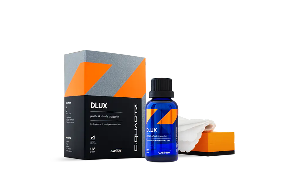 ⁨CarPro C.Quartz Dlux Kit 30ml - zestaw, powłoka ceramiczna do zabezpieczania plastików i felg⁩ w sklepie Wasserman.eu