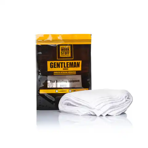 ⁨Work Stuff Gentleman Basic 5-pack - zestaw 5 sztuk białych mikrofibr bezkrawędziowych 40x40cm 350gsm⁩ w sklepie Wasserman.eu