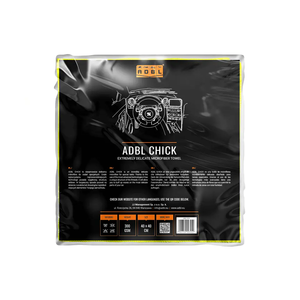 ⁨ADBL Chick - delikatna ściereczka z mikrofibry - 40x40 300 gsm⁩ w sklepie Wasserman.eu