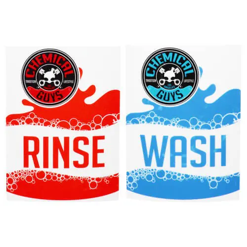 Chemical Guys Bucket Sticker Set Blue & Red w sklepie Wasserman.eu