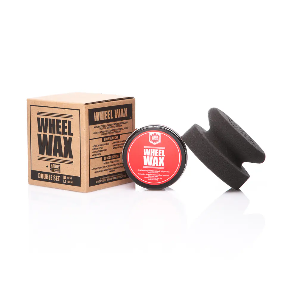 ⁨Good Stuff Wheel Wax 100ml + Handy Wax Aplicator - wosk do felg i kołpaków⁩ w sklepie Wasserman.eu