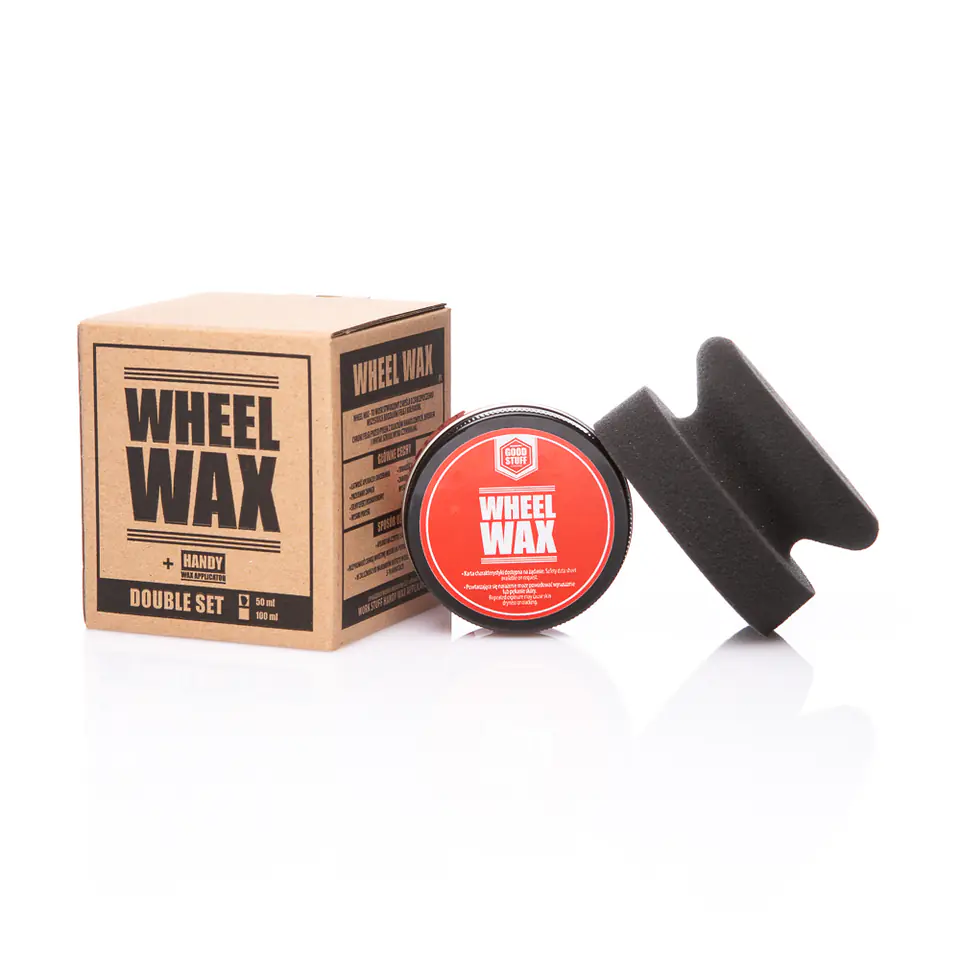 ⁨Good Stuff Wheel Wax 50ml + Handy Wax Aplicator - wosk do felg oraz kołpaków⁩ w sklepie Wasserman.eu