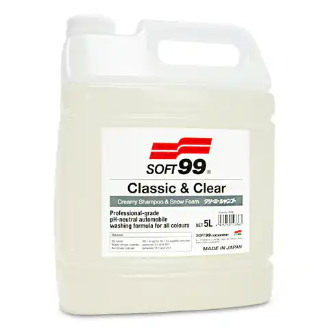 ⁨Soft99 Classic&Clear Shampoo Szampon neutralny 5L⁩ w sklepie Wasserman.eu