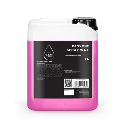 ⁨CleanTech EasyOne Spray Wax 5L - syntetyczny wosk w sprayu⁩ w sklepie Wasserman.eu