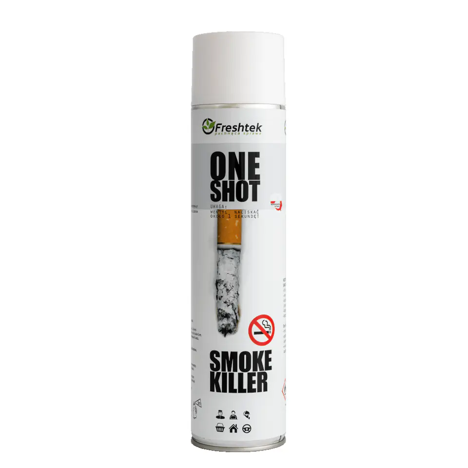 ⁨Freshtek One Shot Smoke Killer 600ml - neutralizator zapachu dymu papierosowego⁩ w sklepie Wasserman.eu